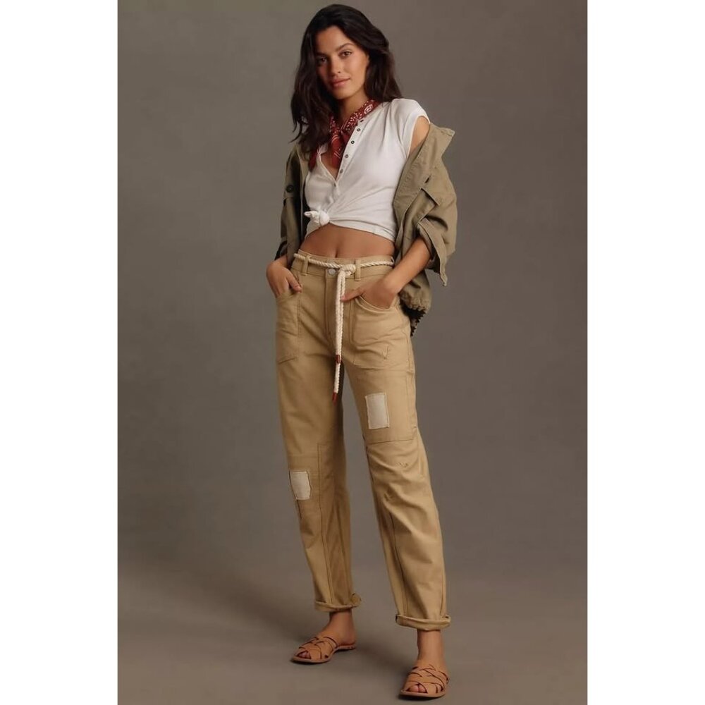 BNWT, Anthropologie The Wanderer Mid-Rise Jeans by Pilcro: Patchwork Edition